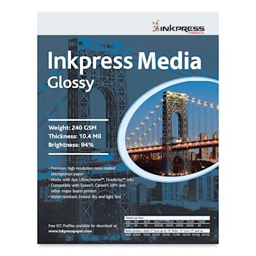 Open in modal - Inkpress - Inkjet Papers, Glossy, 13" x 19", 20 Sheets