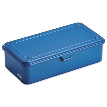 Open in modal - Toyo Stackable Storage Box T-190 - Blue, 8" x 4" x 2"