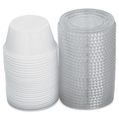 Uline Plastic Cups with Lids - 2 oz, Pkg of 25