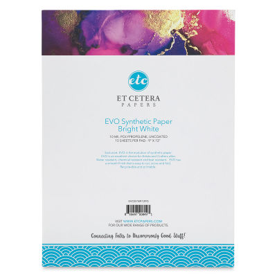 Et Cetera Papers Evo Synthetic Paper Pad - 9" x 12", 10 Sheets (front cover)