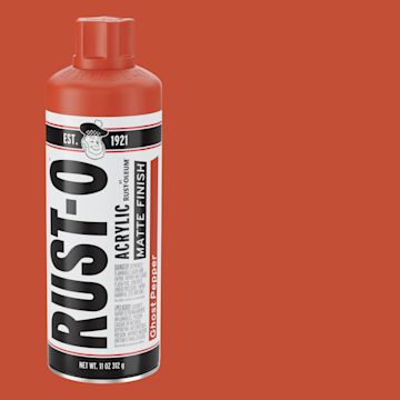 Open in modal - Rust-Oleum Rust-O Artist Acrylic Spray Paint - Ghost Pepper, Can and Swatch