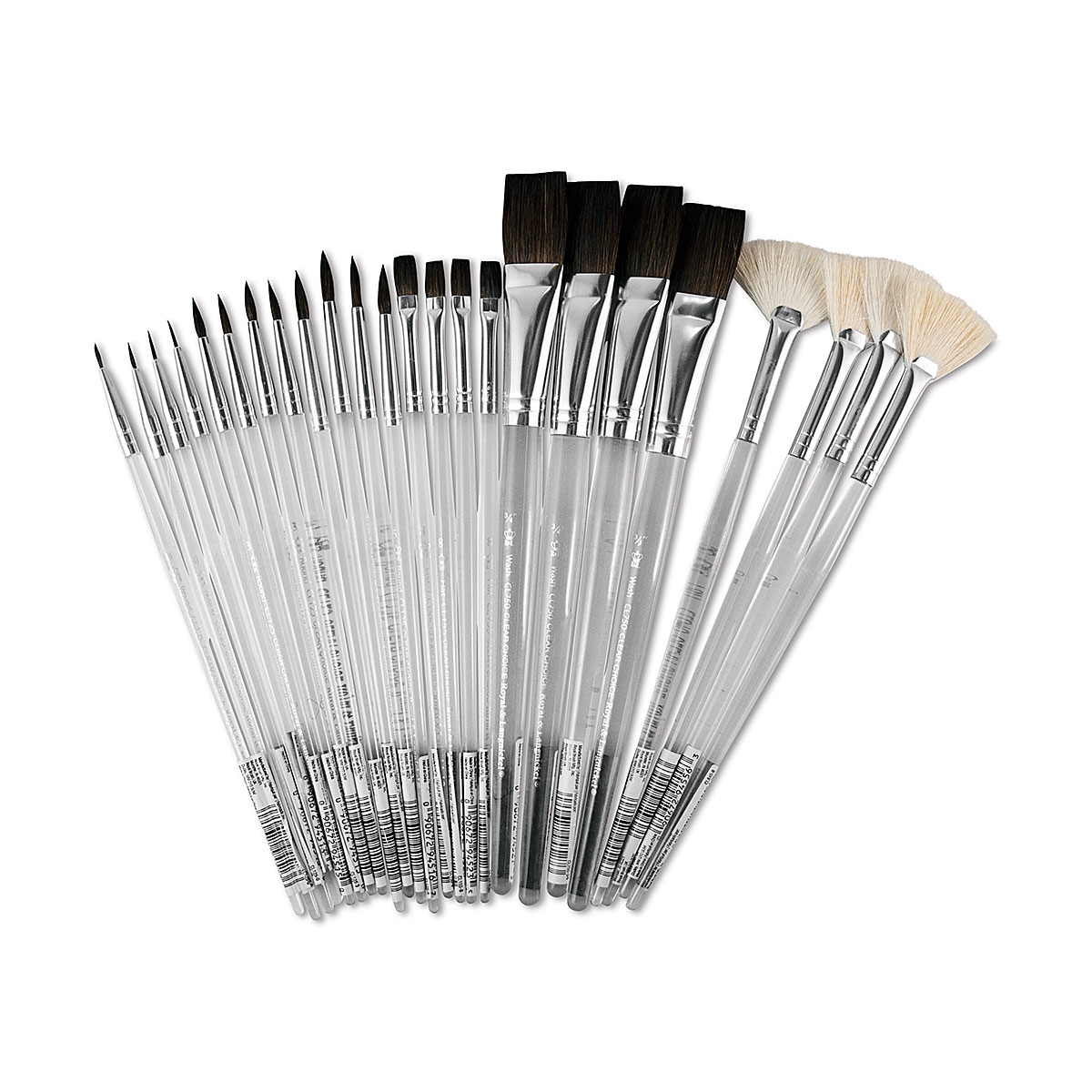 9 Pcs Pottery Glaze Brushes Ceramic Brushes Set Different Shapes Glaze  Brushes for Pottery Acrylic Watercolor Wool Bristle Art Paintbrush Sets for