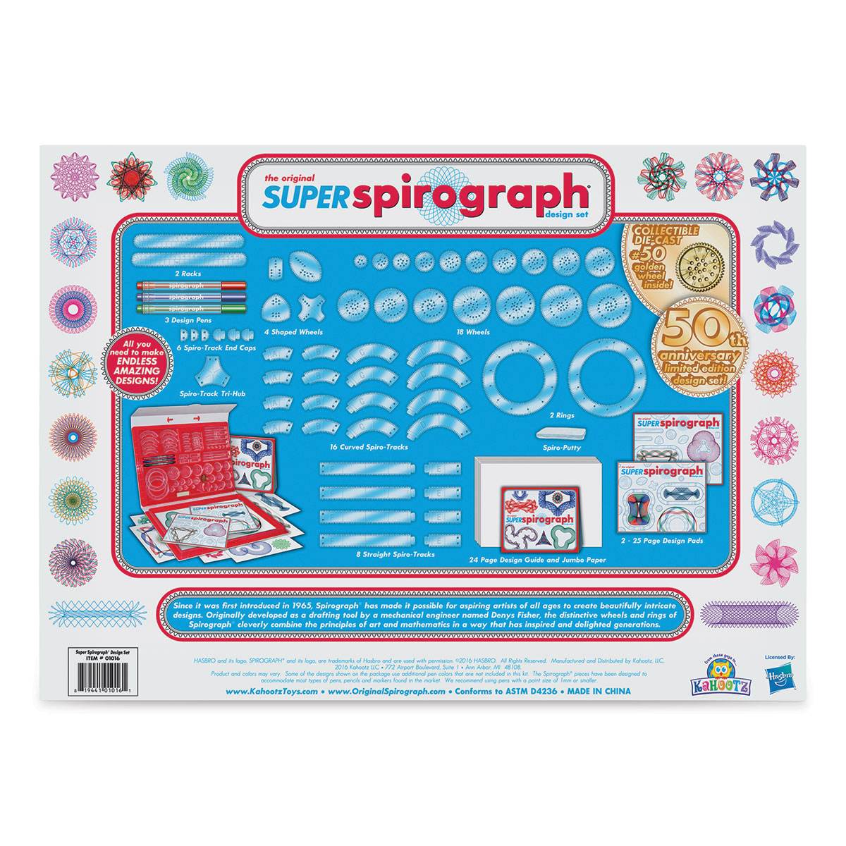 One Loop for Every Tooth: Spirograph Wheel 52 - SpiroGraphicArt