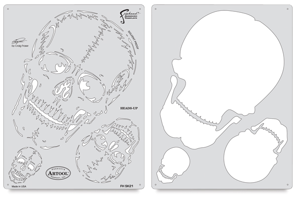 Iwata Artool Freehand Template - Horror of Skull Master Heads Up ...