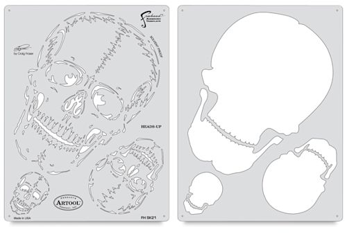 Iwata Artool Freehand Template Horror of Skull Master Heads Up