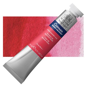 Open in modal - Winsor & Newton Cotman Watercolor - Rose Madder Hue, 21 ml tube and swatch