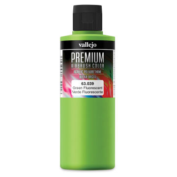 Vallejo Premium Airbrush Colors - 200 ml, Fluorescent Green