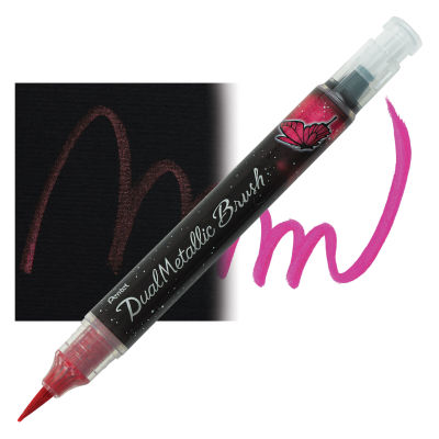 Pentel Arts Dual Metallic Brush Pen - Pink/Metallic Pink