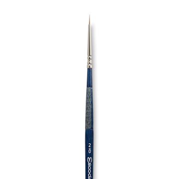 Open in modal - Escoda Optimo Kolinsky Sable Brush - Pointed Round, Short Handle, Size 2/0