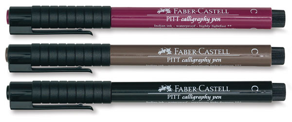 Faber-Castell Pitt Artist Pen Calligraphy Subtle Tones- Set Of 6 in the  Craft Supplies department at