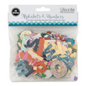 Black Ink Decorative Paper Alphabets and Numbers Pack - 50 grams