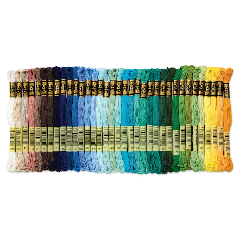 Dmc Thread 35 DMC Mouliné Special Collector’s Blue Tin Embroidery Floss - Set of 35 ...