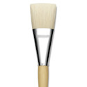 Silver Brush Silver Jumbo White Hog Bristle Brush - Chisel, Extra Long Handle, Size 2"