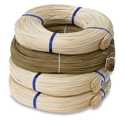 Cherokee Double Wall Basketry Class Kit - Components of Class Kit shown as 4 stacked rolls of reeds