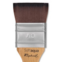 Raphal Soft Aqua Brush - Short Handle, Flat, Size 40