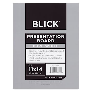 Open in modal - Blick Presentation Board Pack - 11" x 14", Pure White, Pkg of 5