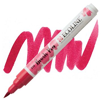 Open in modal - Royal Talens Ecoline Brush Marker - Carmine marker and swatch
