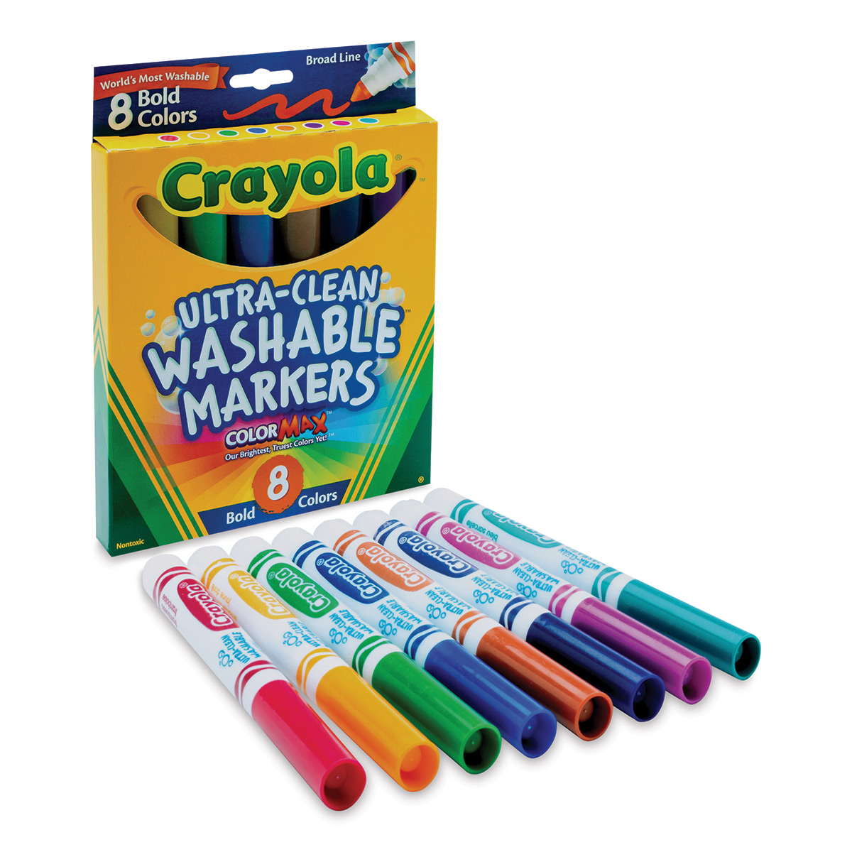 Crayola Washable Markers Bold Colors 8/Set Fine Point