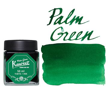 Open in modal - Kaweco Fountain Pen Ink - Palm Green, swatch and bottle