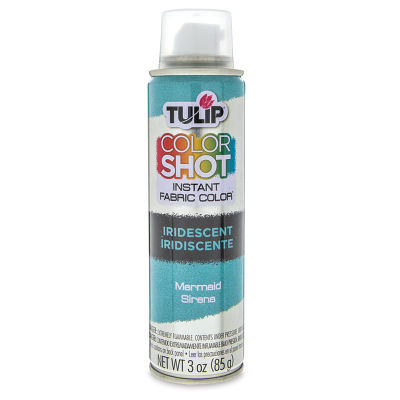 Tulip ColorShot Instant Fabric Color Spray - Front of 3 oz Mermaid Iridescent Can