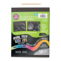 Now You See It Scratch and Reveal Art Paper - Silver Shine, Pkg of 50 Sheets