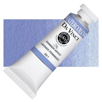 Open in modal - Da Vinci Artists' Permanent Watercolor - Lavender (Permanent), 37 ml tube and swatch