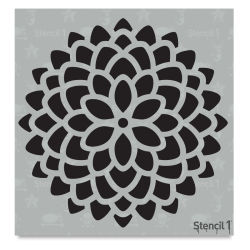 Stencil1 Stencil - Chrysanthemum, 5-3/4'' x 6''