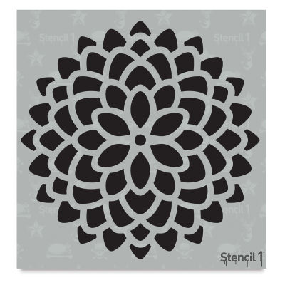 Stencil1 Stencil - Chrysanthemum, 5-3/4'' x 6''