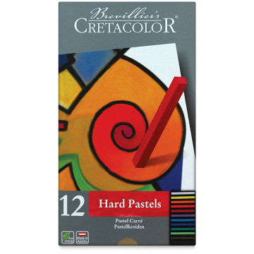 Cretacolor Pastel Carré Hard Pastel Sets - Front of package of 12 pc set