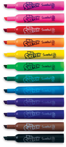 Mr. Sketch Scented Washable Markers, Chisel Tip, Assorted, 192