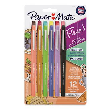 Open in modal - Paper Mate Flair Scented Pens - Sunday Brunch, Set of 12, front of the packaging