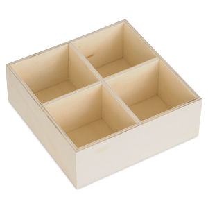 MultiCraft Wood Desk Organizer - Four Compartment