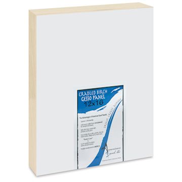 Open in modal - American Easel Gessoed Wood Painting Panel - 12" x 16", 1-5/8 Deep Cradle