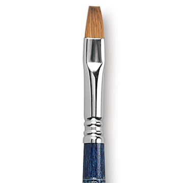 Open in modal - Escoda Optimo Kolinsky Sable Brush - Bright, Long Handle, Size 10 close up