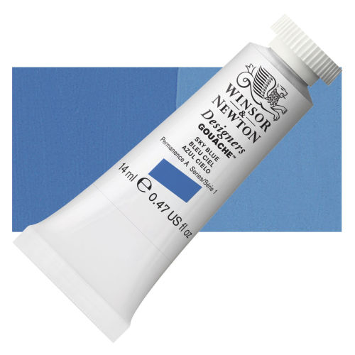 Winsor Newton Designers Gouache 14 mL Cerulean Blue 137 - Office Depot