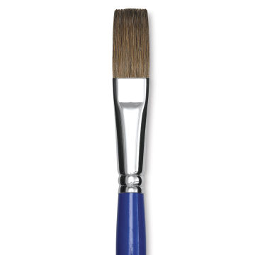 Blick Scholastic Red Sable Brush - Flat, Long Handle, Size 16