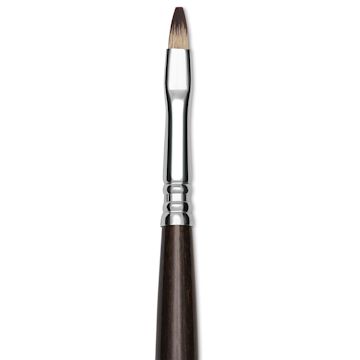 Open in modal - Escoda Vintage Synthetic Brush - Bright, Long  Handle, Size 4