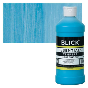 Blick Essentials Tempera - Light Blue, Pint with swatch