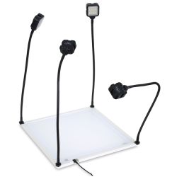 Savage Product Pro LED Light Table - 22" W x 22" L (Shown with LED Lights on Flexible Arms)
