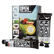 Golden Open Acrylics - Set of 7, Landscape Colors with Thinner, 22 ml