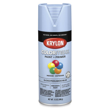 Krylon Colormaxx Spray Paint - Peekaboo Blue, Gloss, 12 oz