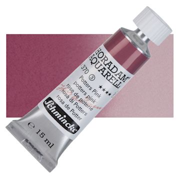 Open in modal - Schmincke Horadam Aquarell Artist Watercolor - Potters Pink, 15 ml tube and swatch
