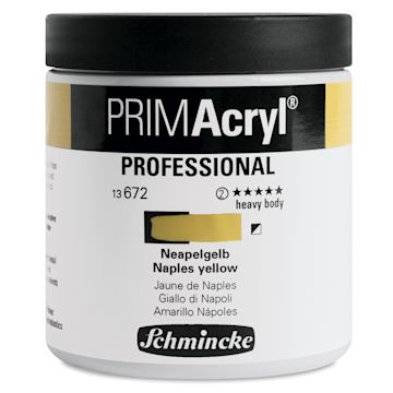 Open in modal - Schmincke Primacryl Professional Acrylic Paint - Naples Yellow, 237 ml Jar