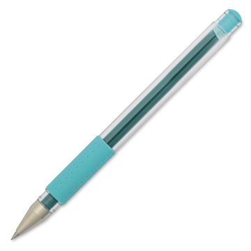 Open in modal - Uni-Ball Signo DX Gel Pen - Blue Green, cap off