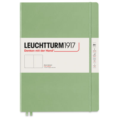 Leuchtturm1917 Blank Hardcover Notebook - Sage, Slim, 8-3/4" x 12-1/2"