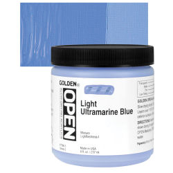 Golden Open Acrylics - Light Ultramarine Blue, 8 oz Jar | BLICK Art