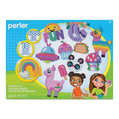 Perler Deluxe Summer Fun Fused Bead Kit, front of the packaging