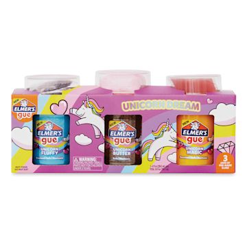 Open in modal - Elmer's Gue Premade Slime - Unicorn Theme, 8 oz, Front of Package