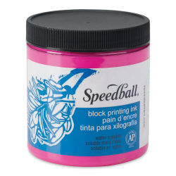 Speedball Water-Soluble Block Printing Ink - Magenta, 8 oz