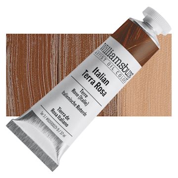 Open in modal - Williamsburg Handmade Oil Paint - Italian Terra Rosa, 37 ml tube and swatch